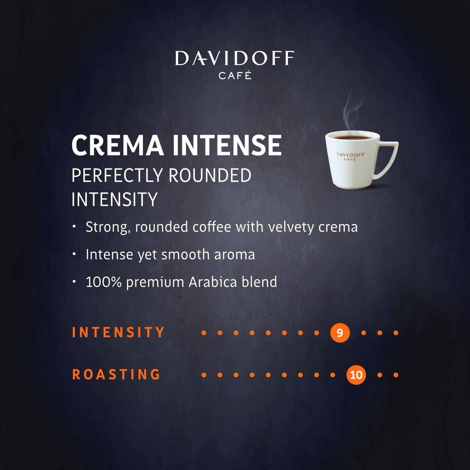 Davidoff Davidoff Crema Intense Instant Coffee - 9/12 Intensity - 90 G Pack Of 2 - Powder, Glass Bottle