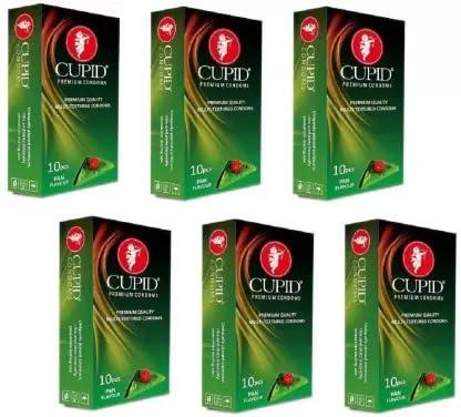 Generic CUPID PREMIUM CONDOMS MULTI TEXTURED PAN FLAVOUR (10 piece each box) 10 box total)