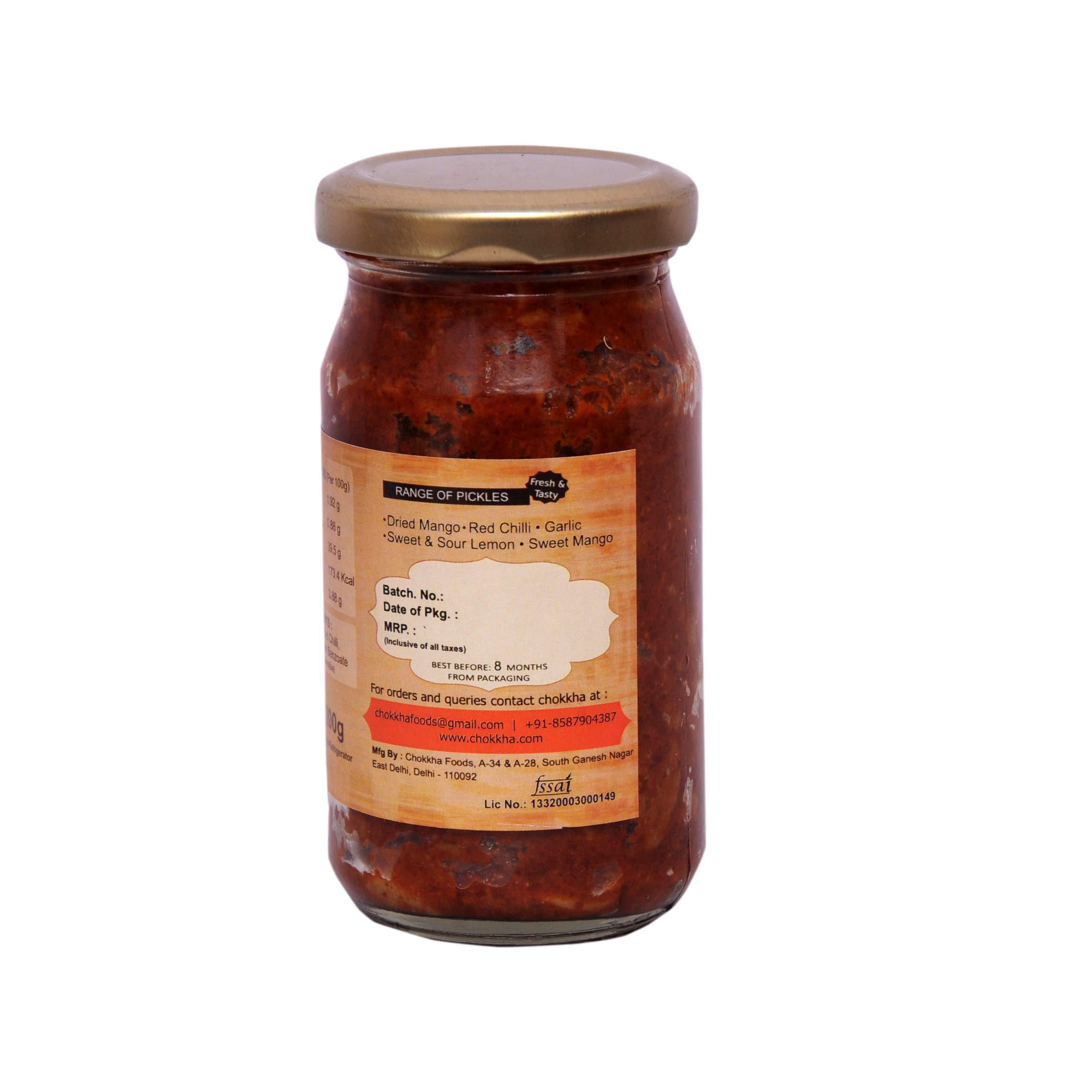 Chokkha Chokkha Traditional Homemeade Hing Mango Pickle (Hing Aam) | No colour Added | Vegan | 100% Oil-Free | Combo of 2| 200 Gm Each
