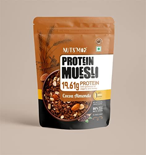 NUTS'MOR NUTS'MOR Protein Daily Choco Nutty Crunch12g Protein Bar Protein Blend (300g) & Protein Muesli protein with goodness of jaggery and honey cocoa almonds (440gm)