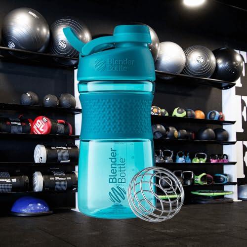 Blender Bottle BlenderBottle SportMixer Twist Cap Tritan Grip Shaker Bottle, 20-Ounce, Teal