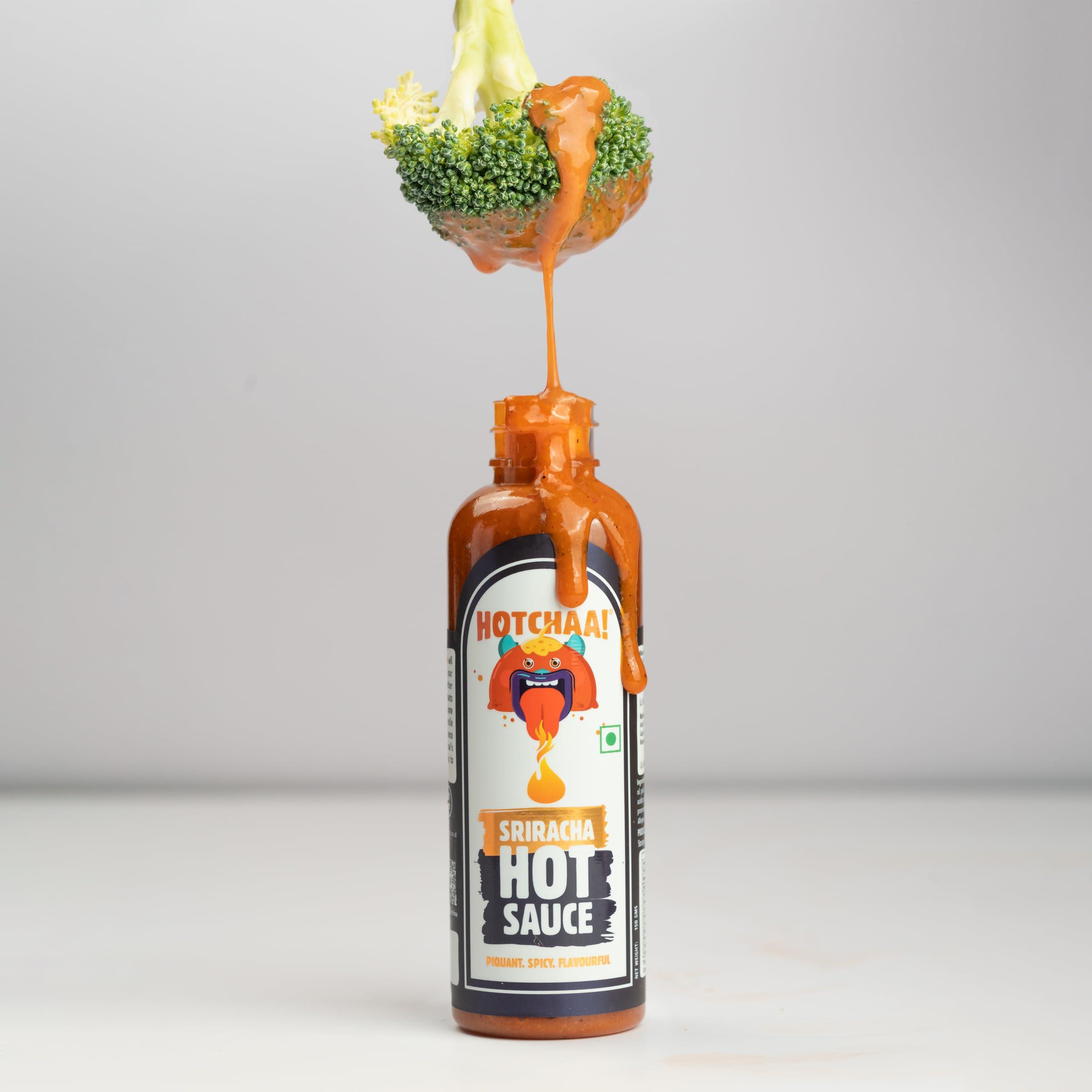 HOTCHAA HOTCHAA Sriracha Hot Sauce 150g - Tancy & Spicy flavour Small Batch Production using Premium Ingredients, NO MSG, Vegan