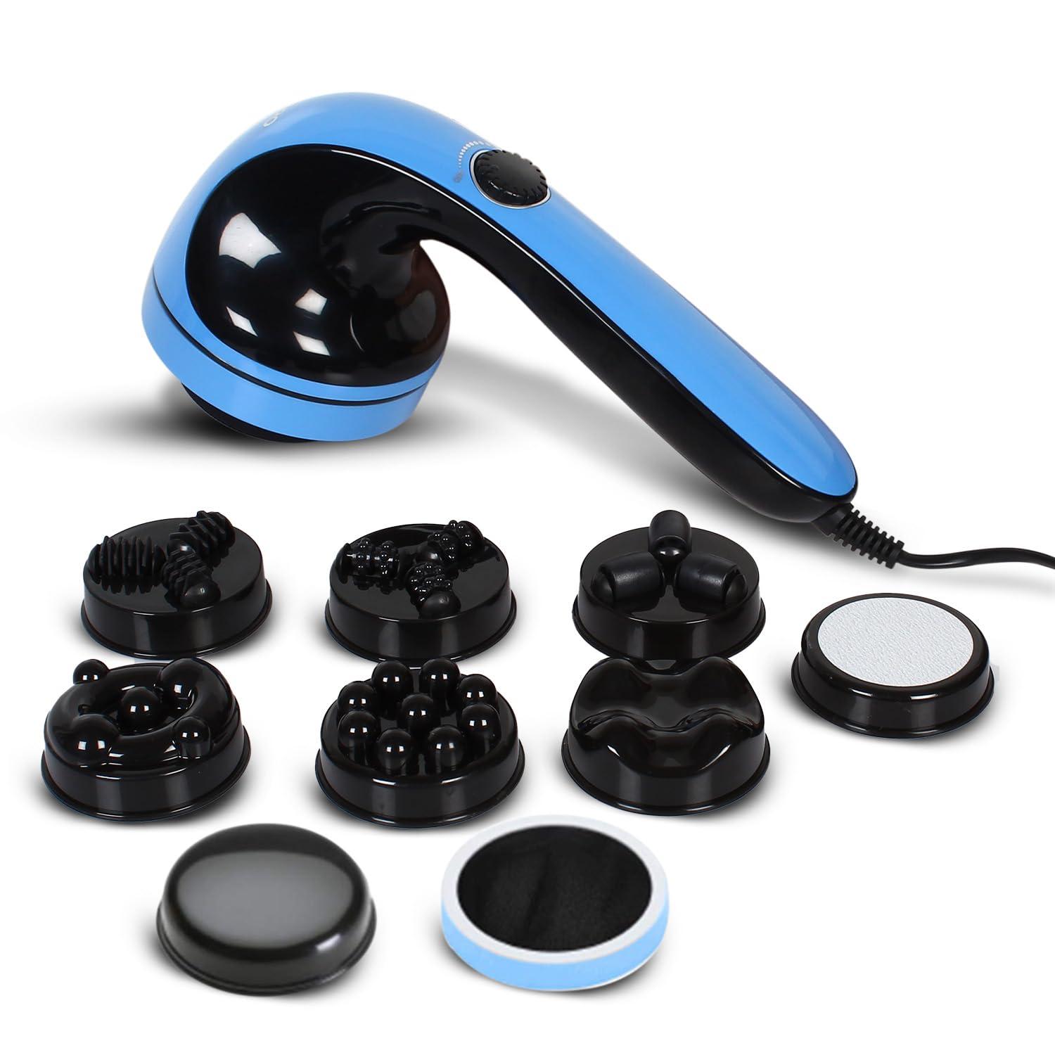 AGARO AGARO REGAL Electric Handheld Full Body Massager with 8 Massage Heads and Variable Speed Settings for Pain Relief and Relaxation, Back, Leg & Foot.
