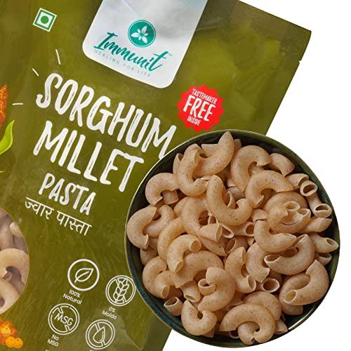 Immunit Immunit No Maida Jowar (Sorghum Millet) Pasta | Vegan, Not Fried, No MSG, No Preservatives | 180 Grams