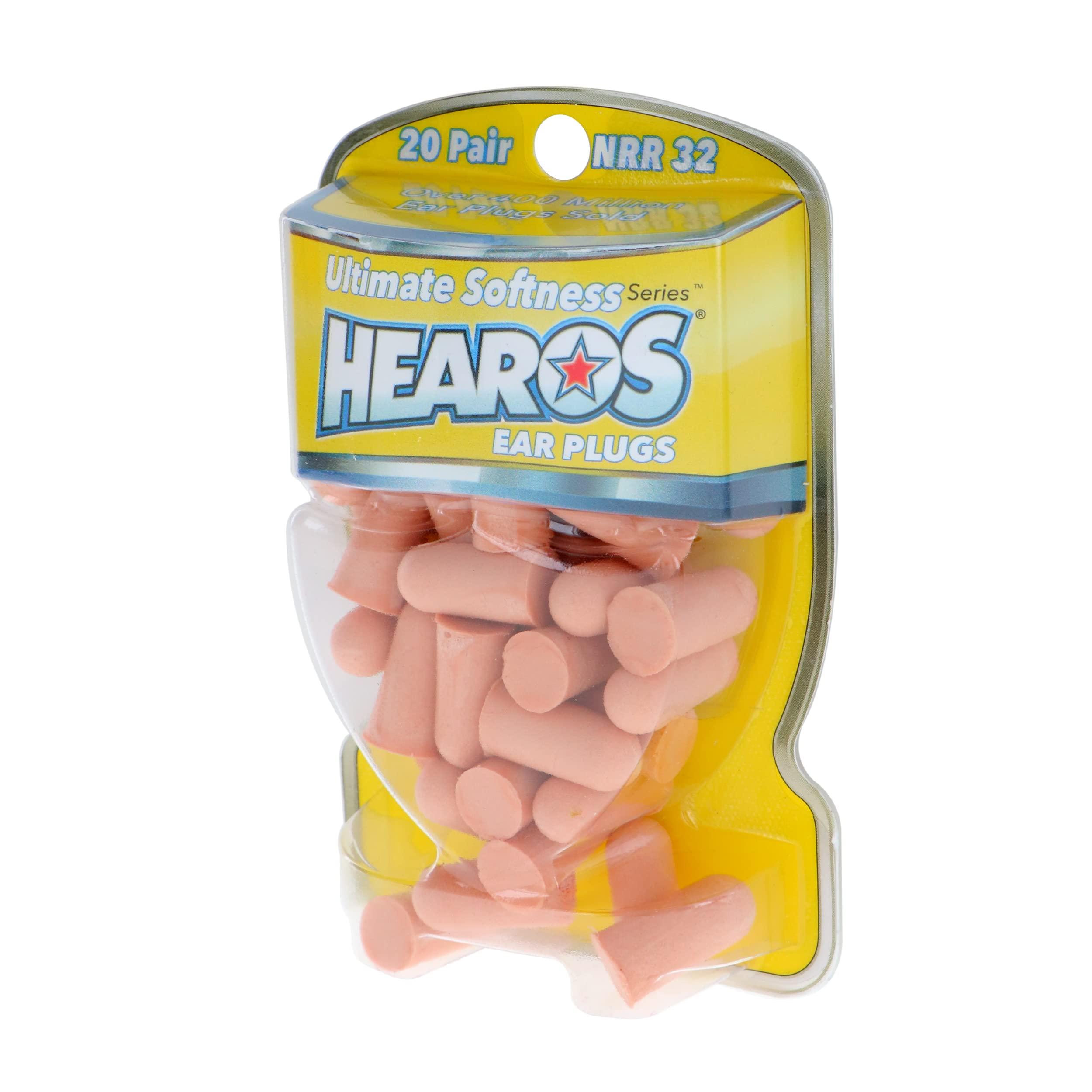 HEAROS Hearos Ultimate Softness Series Foam Earplugs - 20 Pair