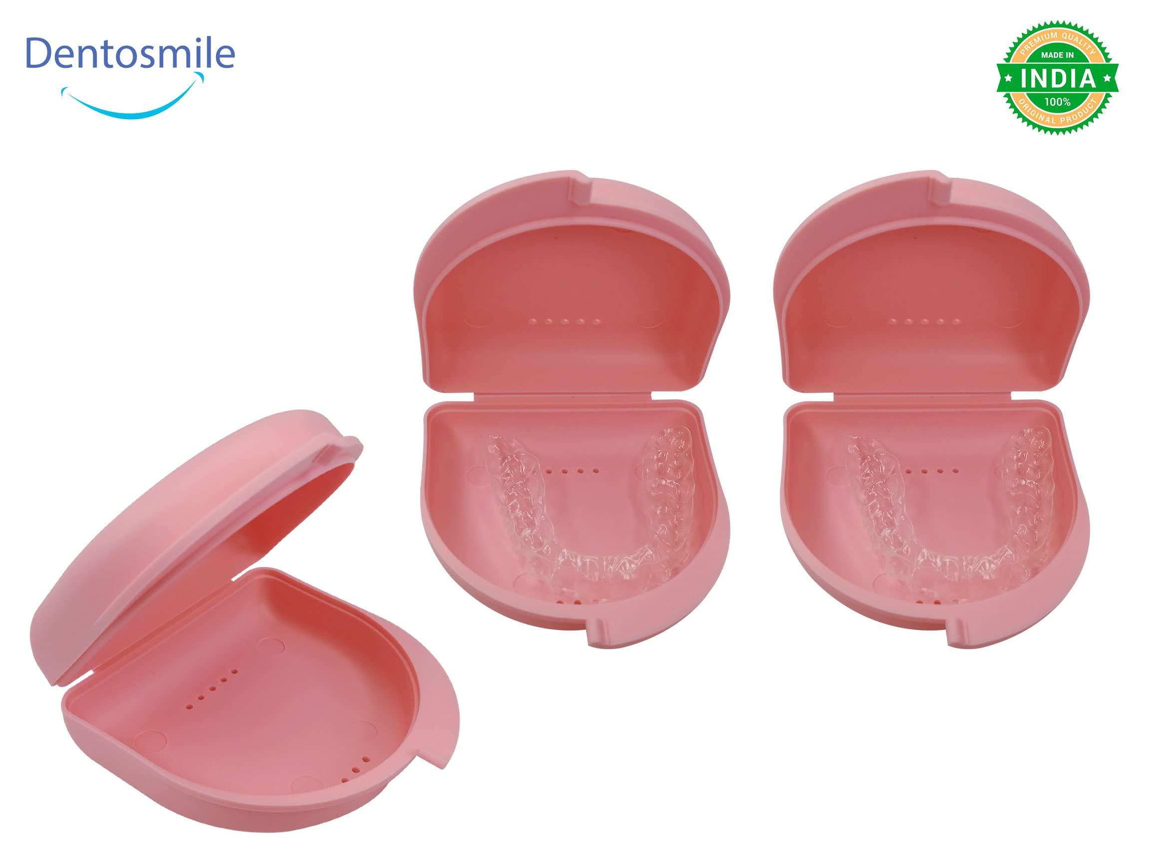 Dentosmile Dentosmile Dental Orthodontic Retainer/Aligner Case/Box/Mouth Guard and Denture Storage in Pink Colour (3)