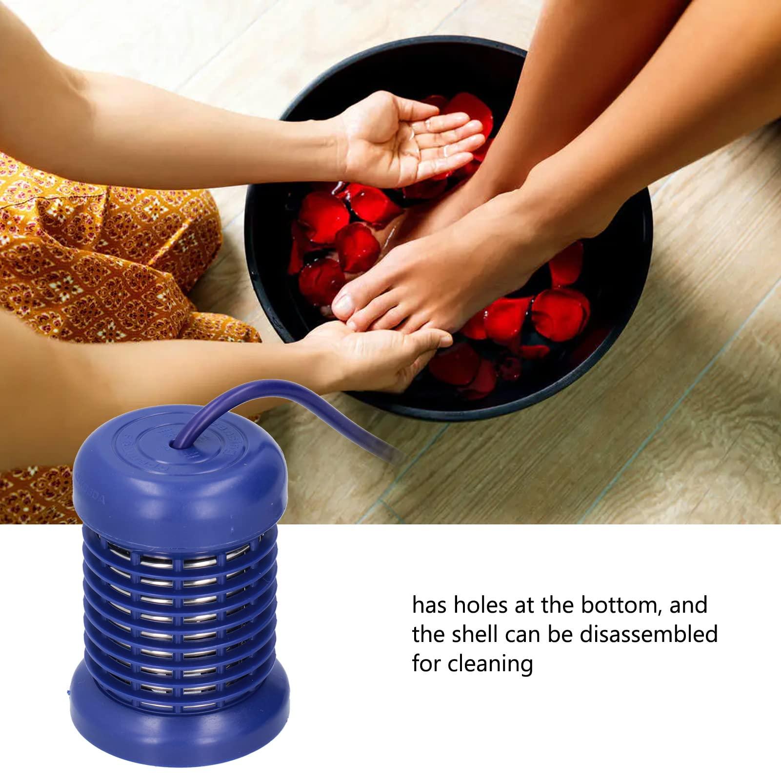 Fabater Detox Array Ion Head, Durable Detachable Stainless Steel Foot Bath Ion Head for SPA for Beauty Salon for Health Center(Yu Bencao Blue Double Hole-Removable and Washable)