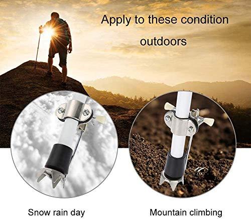 Semme Cane Tips for Ice,Non-slip Cane Ice Tip for Walking Sticks,Trekking Pole,Folding,Wooden Canes,Crutches-5 Prong Ice Grip Attachment for Winter,Snow Safety