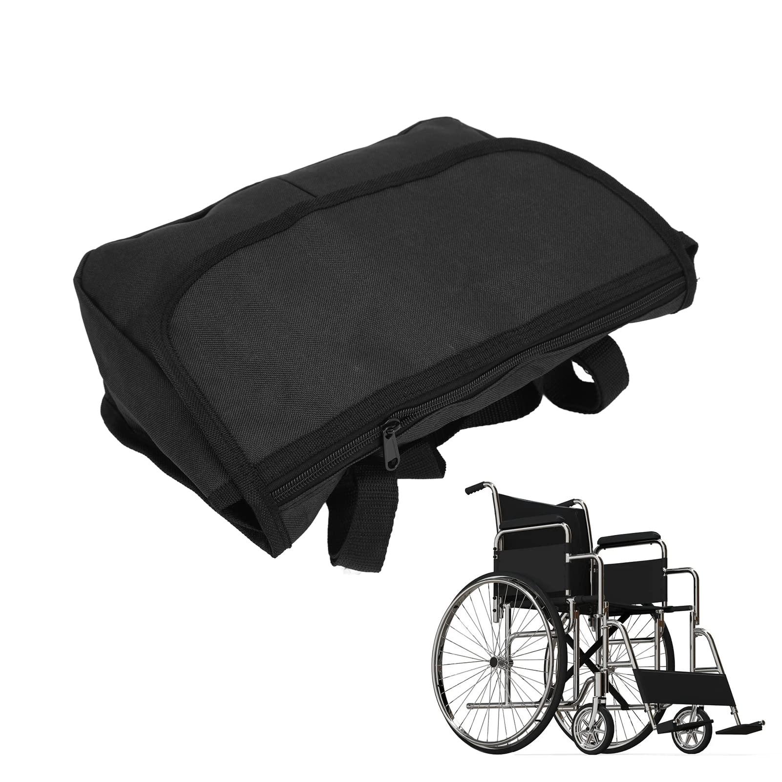 Luroze Walker Storage Bag, Strong Durable Waterproof Lightweight 600D Encrypted Polyester Fabric Scooter Walker Wheelchair Carry Case Black