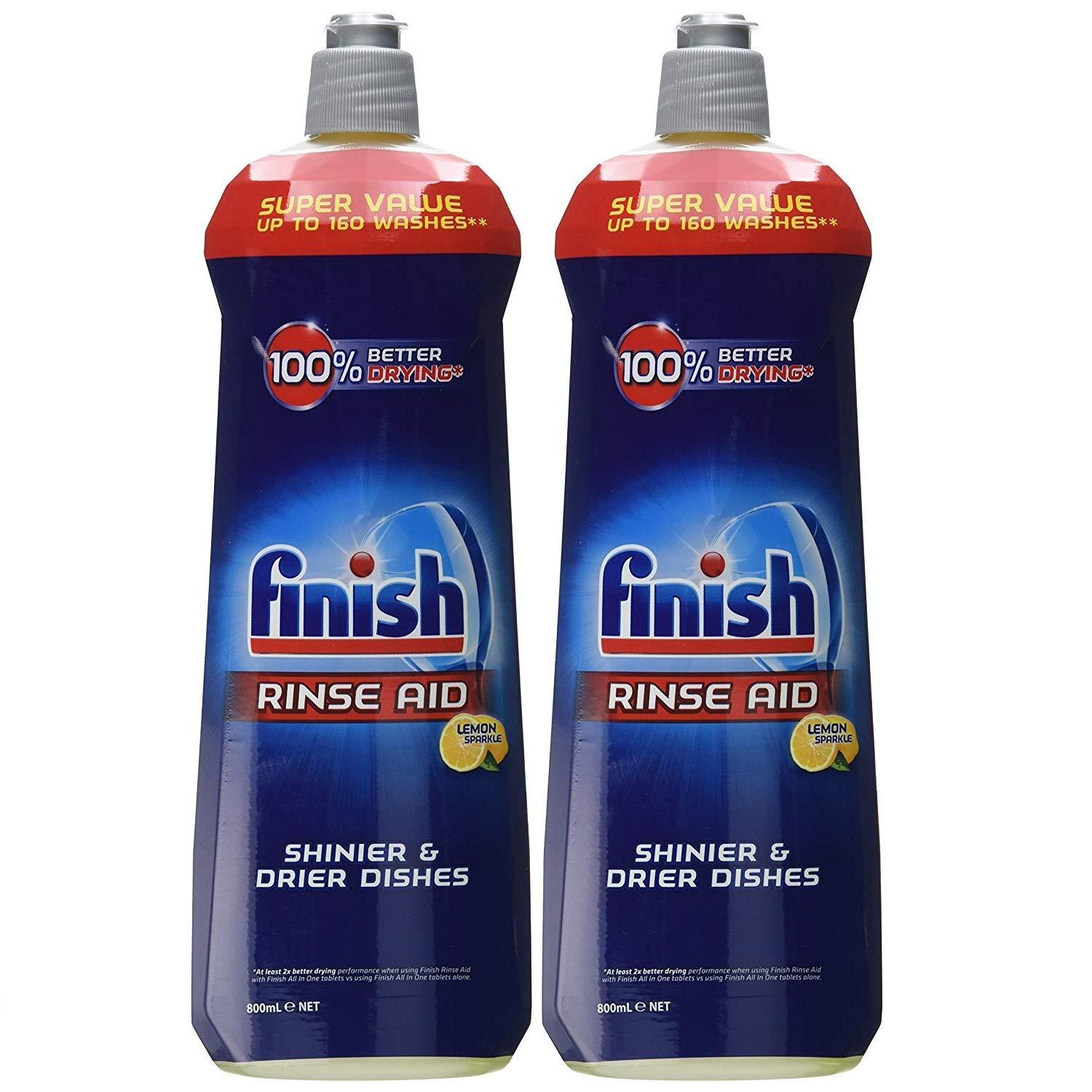 Finish Finish Dishwasher Rinse aid Lemon 800ml Pack Of 2