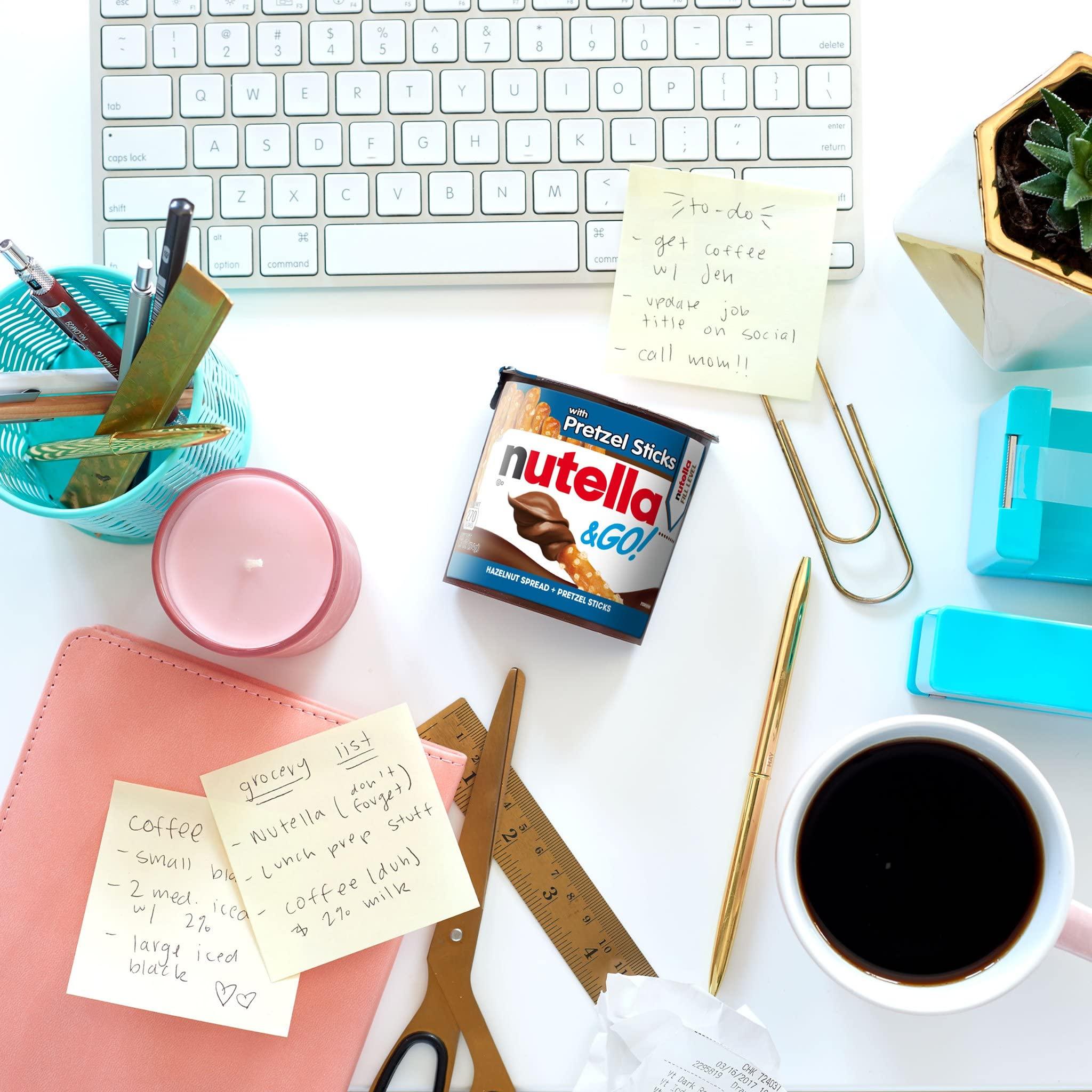 Nutella Nutella Hazelnut Spread & Pretzels Sticks &Go! - Pack of 6 Pouch, 6 x 54 g