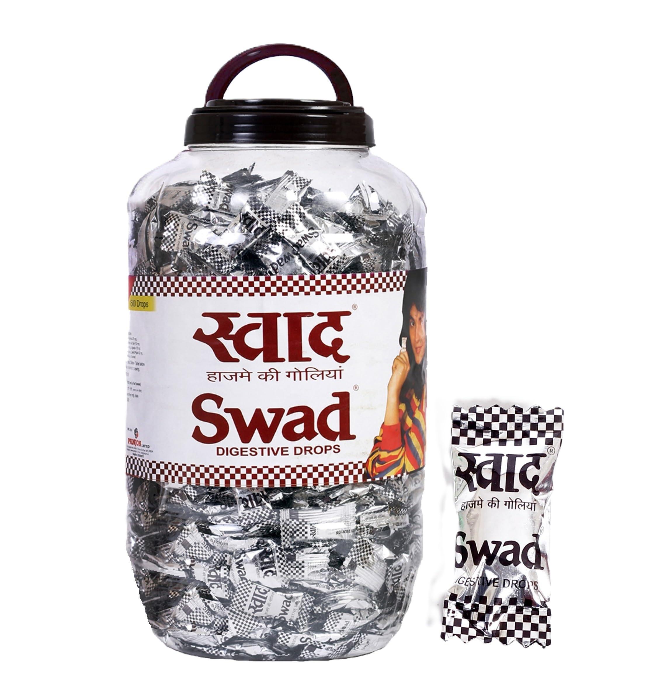 Swad Swad Digestive Chocolate Candy Jumbo Big Jar | 750 Toffees