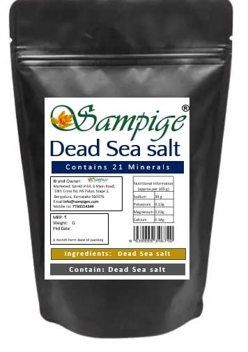 Sampige Sampige Dead Sea Salt|Especially For Psoriasis| Imported from Israel|Bath Salt| Revitalize and Rejuvenate with Premium Dead Sea Salt|Salt for Scrub|900 Gram