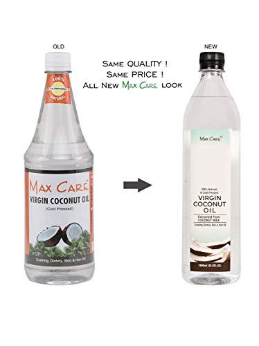 MAX CARE Maxcare Virgin Coconut Oil (Cold Pressed) 250ML + Maxcare Virgin Coconut Oil (Cold Pressed) 1000ML
