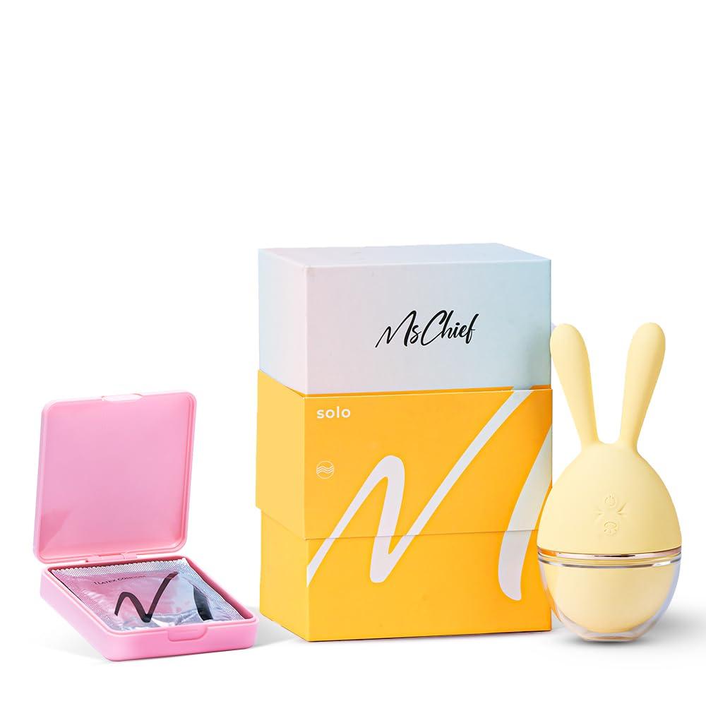MsChief MsChief Mstery Condoms Compact Case and Solo Combo | Safe for Skin Women Friendly Condom | Fits 2 Condom Foils