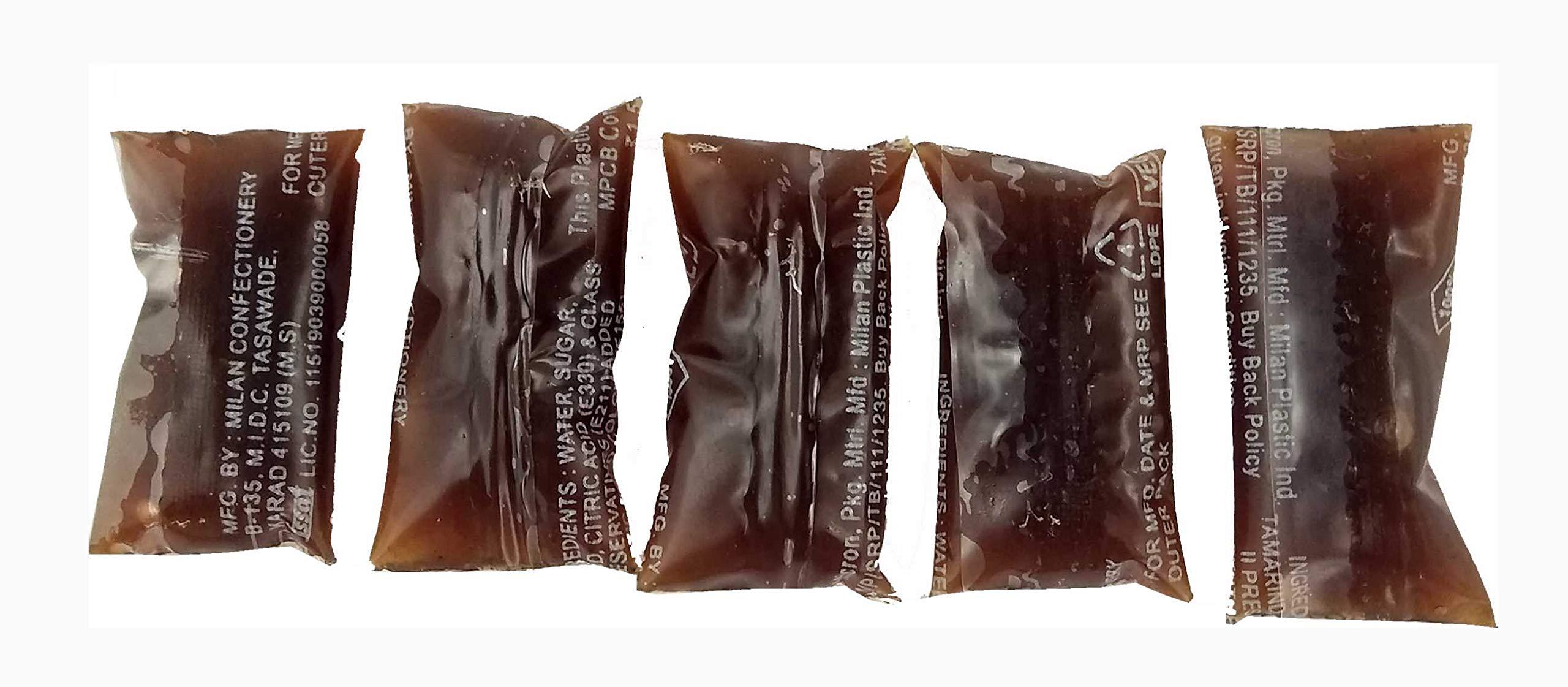 DHADIWAL DHADIWAL Khavaiyya Katta\'s Real Tamarind (Imli) Pouch Pack Of 120 Pouch - Tamarind, 520 G