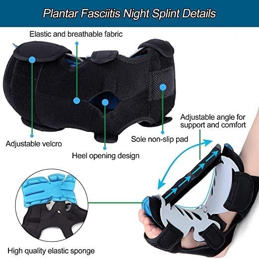 SAMSON MEDICAL TECHNOLOGIES DORSAL NIGHT SPLINT SLEEPING STRETCH BOOT Adjustable Achilles Tendonitis Brace for Fascia, Tendon and Calf Stretching, Heel and Bone Spur, Arch Pain Treatment (LARGE & EXTRA LARGE)