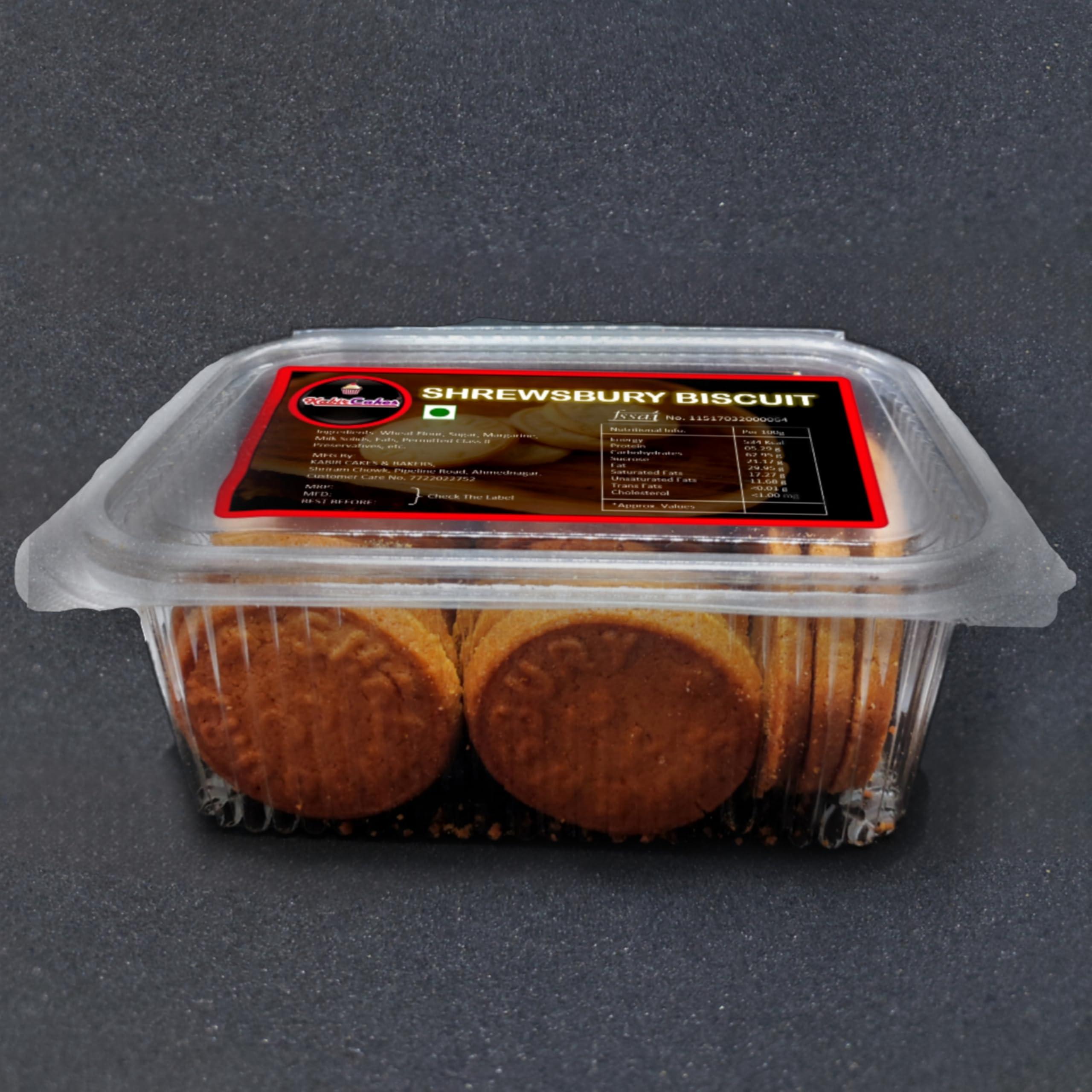 Kabir Cakes KABIR CAKES Desi Ghee Shrewsbury Biscuits | High Protein Butter Cookies - Shrewsbury | Butter Cookies (Whole Wheat, 400GM Box)