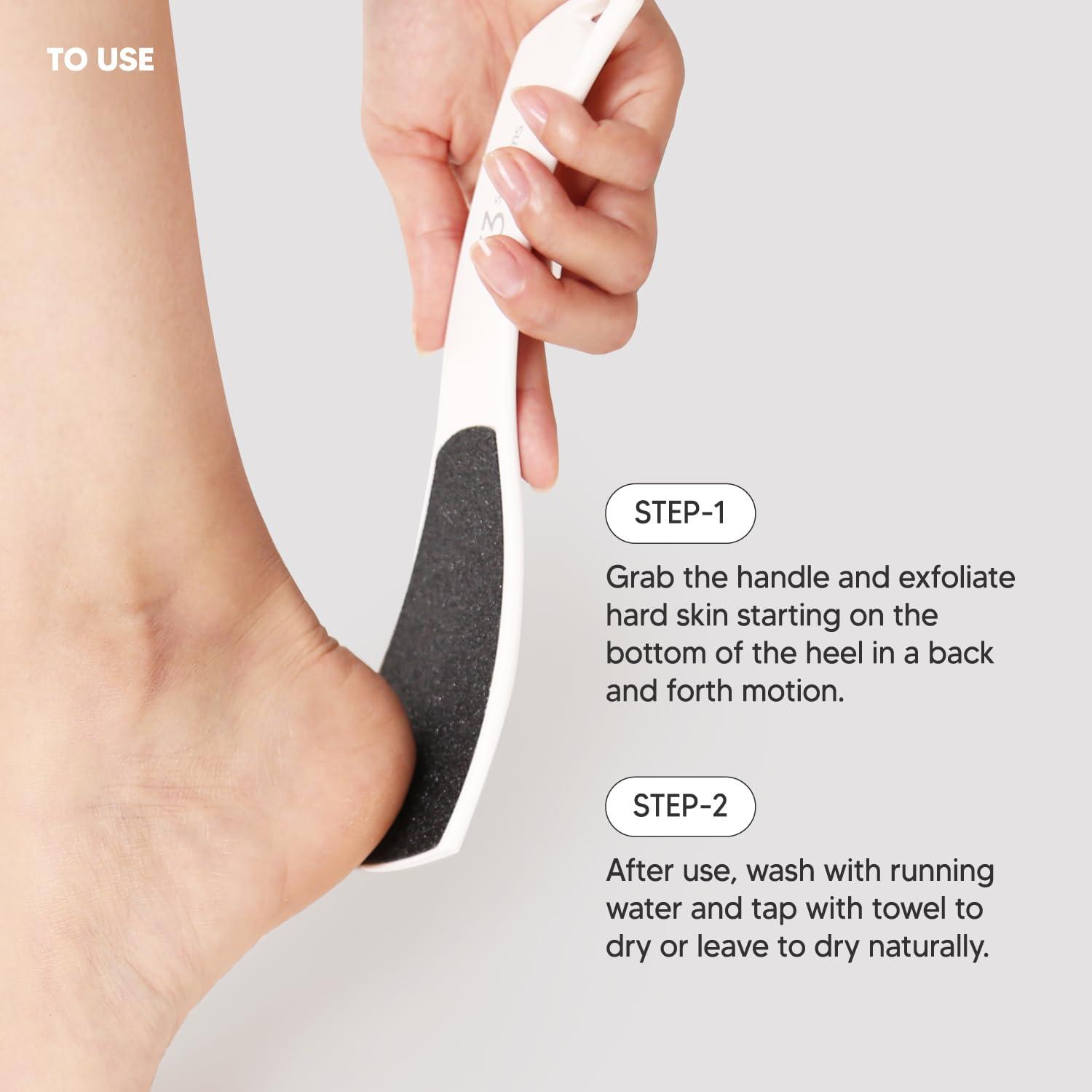 F3 systems F3 Systems S-Line Emery Foot file, Double-Sided Pedicure Tool, Effective for Cracked Heel, Ergonomic Design for Easy Grip