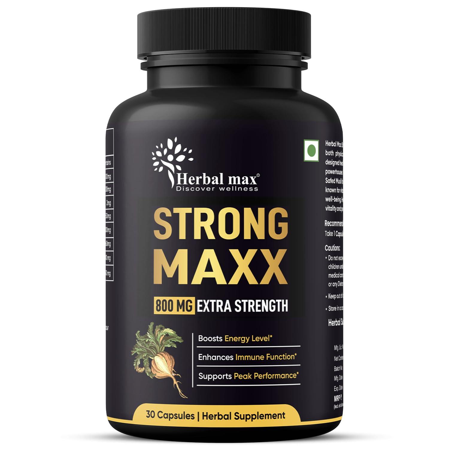 Herbal max Herbal max Strong maxx Maca Root (800 mg) 30 Capsule