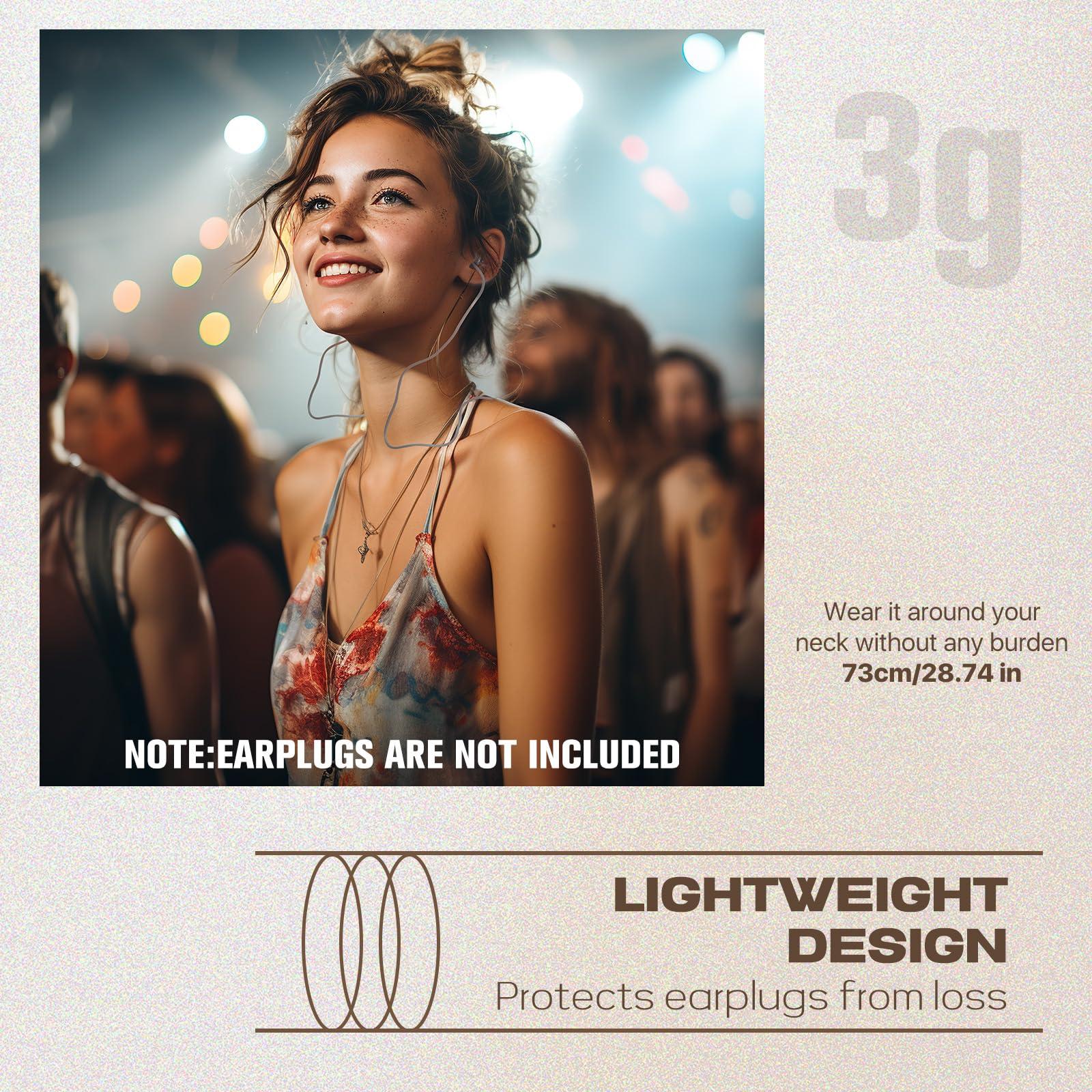 Hearprotek [2 Pairs] Hearprotek Earplugs Connector Cord