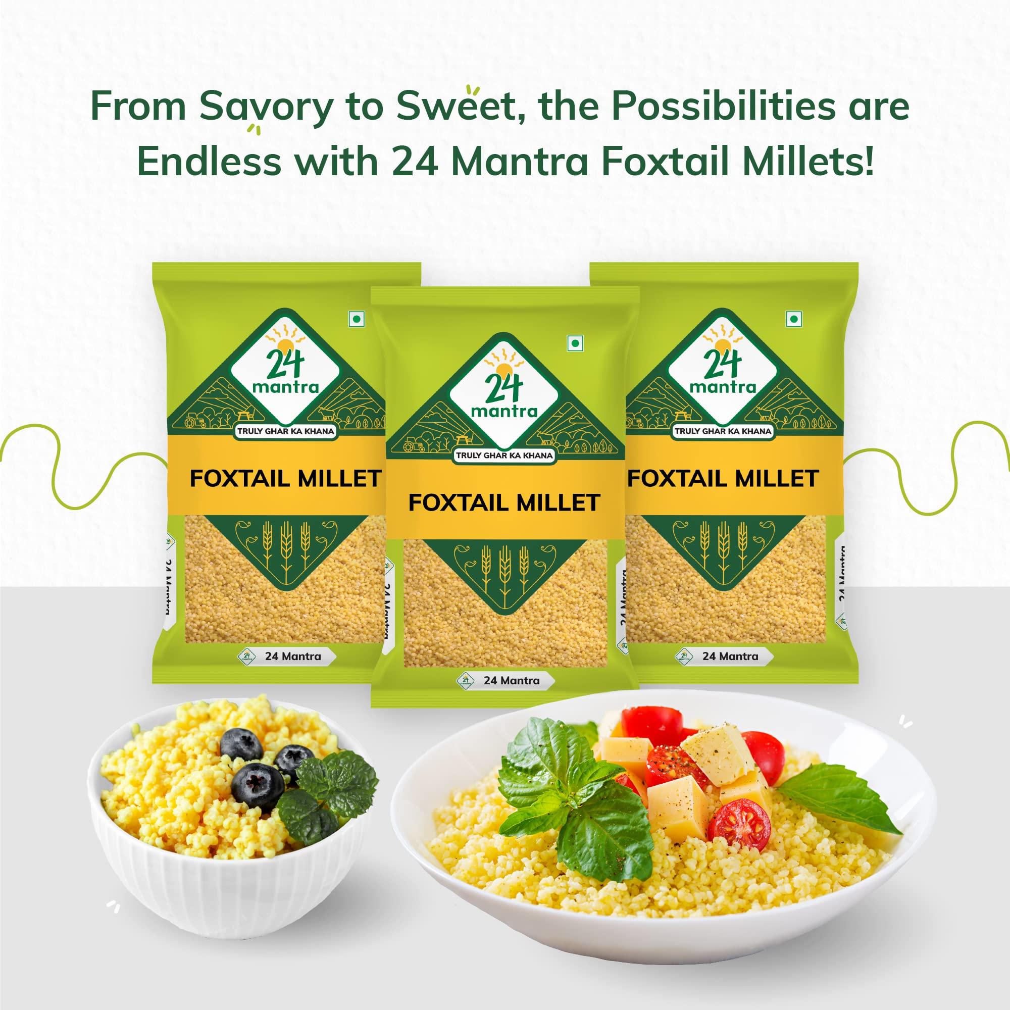 24 Mantra Organic 24 Mantra Organic Unpolished Foxtail Millet, LOW G.I Kangni, Naturally Gluten Free