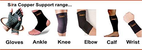 Sira JointComfo Sira Copper Compression Knee Sleeve, Arthritis Pain Relief, Knee Swelling, Joint Pain, Graduate Compression in Knee Pain Relief, Best In Knee Pain Relief, Compression Knee Sleeves, Muscles & Joint Pain Relief for UNISEX. Single Sleeve (S- Black)
