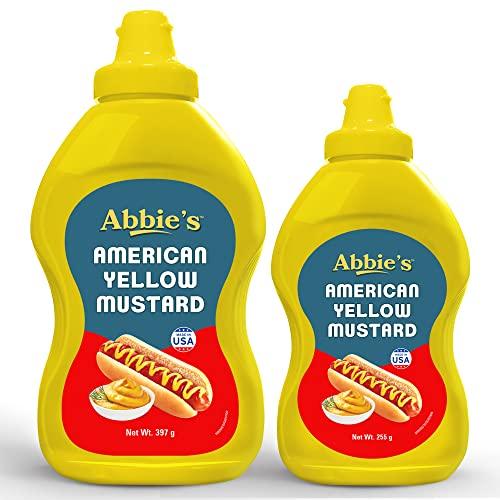 Abbie's Abbie's Squeeze Yellow Mustard 652 g (Pack of 255 g and 397g ,1 unit each), Product of USA