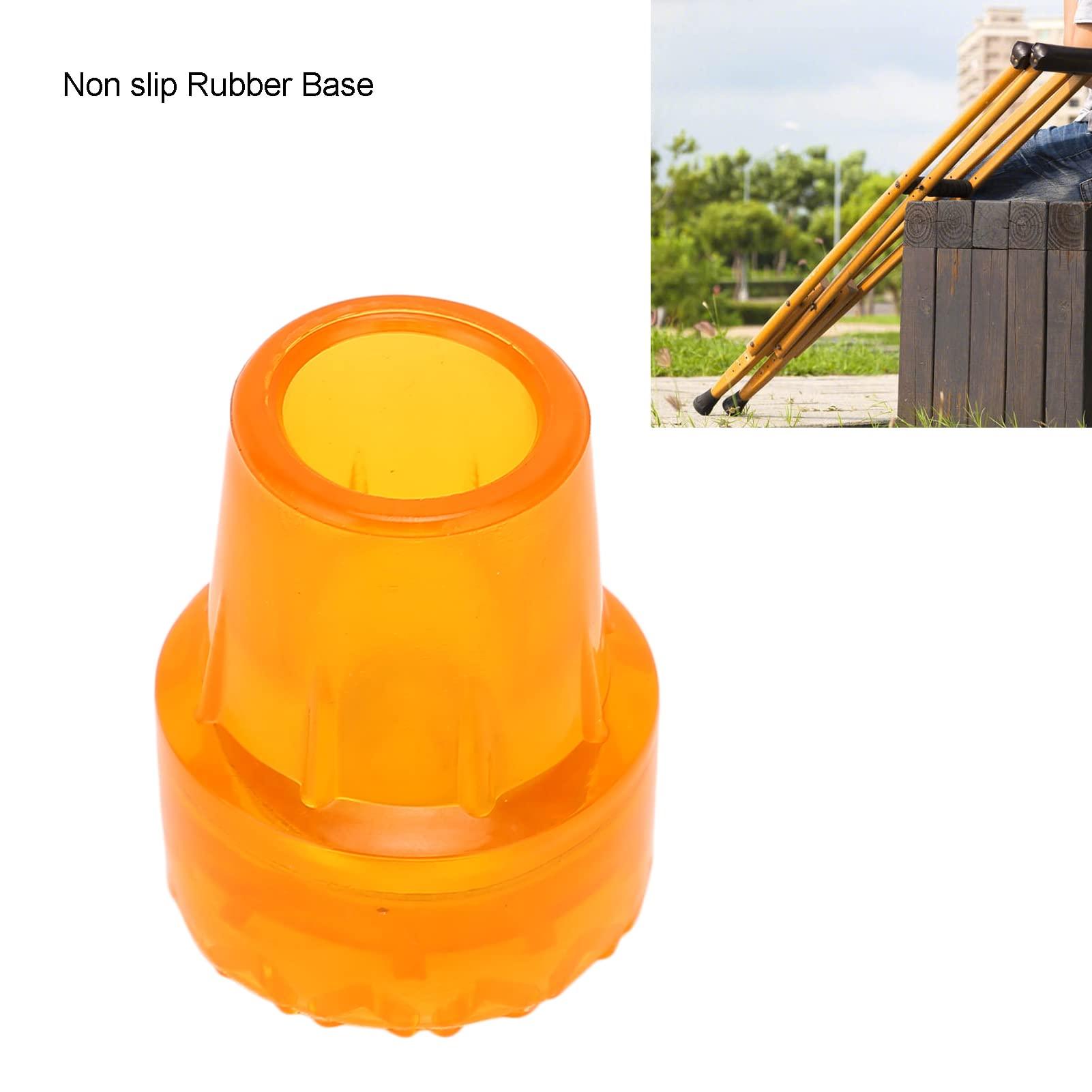 Dioche Crutch Tips, 5Pcs 19mm Thicken Crutch Tip Skid Resistant Rubber Cane Tip Wearproof Crutches Accessories