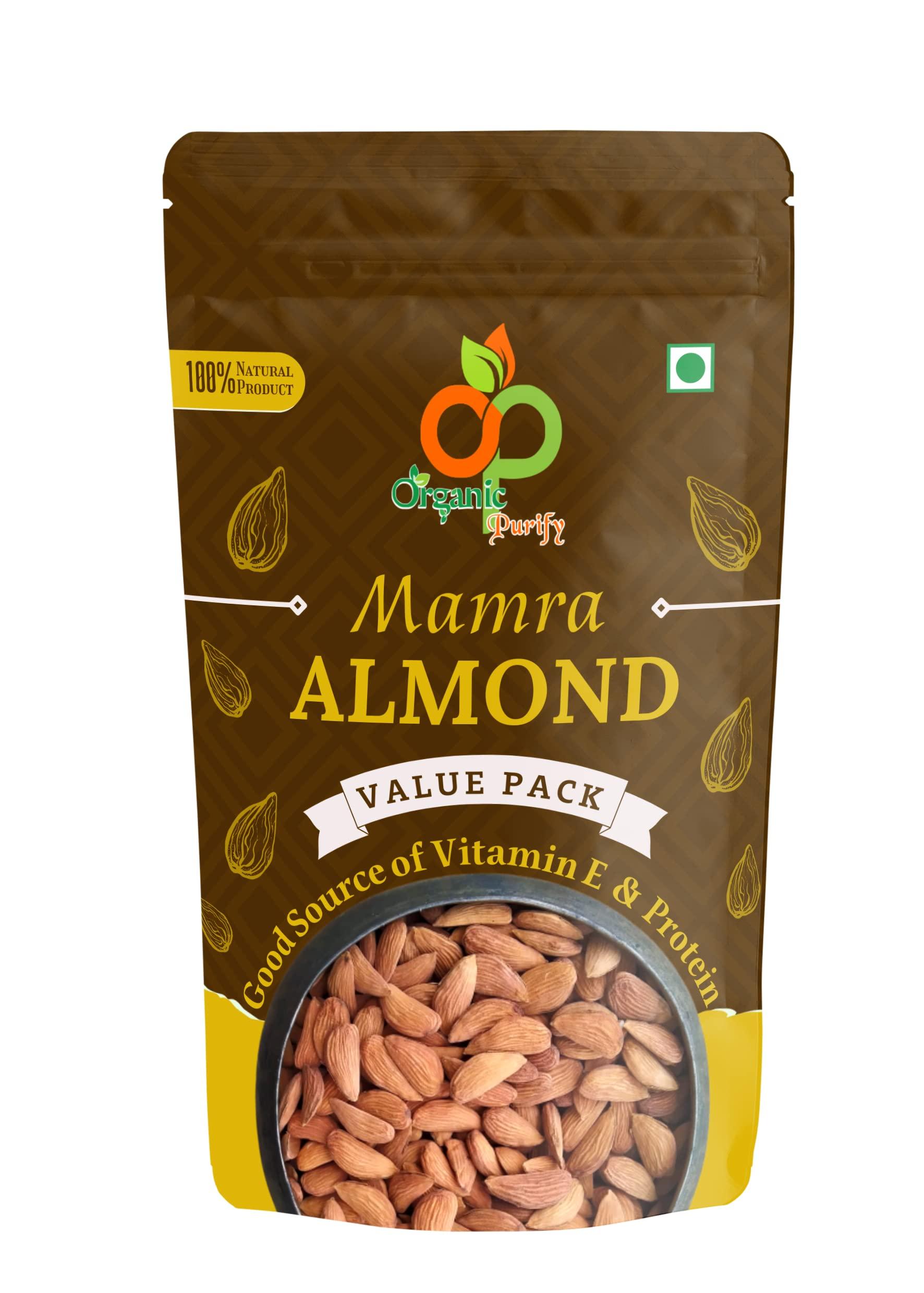 ORGANIC PURIFY Organic Purify Premium Mamra Almonds/ Badam 400GM