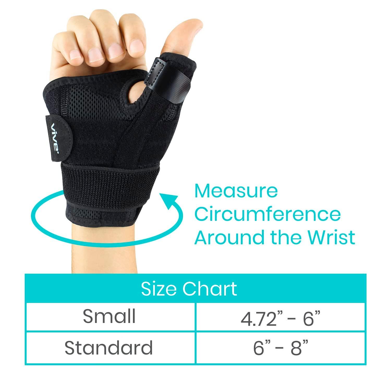 VIVE Arthritis Thumb Splint by Vive - Adjustable Thumb Support With Velcro Straps - Thumb Stabilizer Perfect for Treating Arthritis Sprains Strains Trigger Thumb - Universal Size - Vive Guarantee