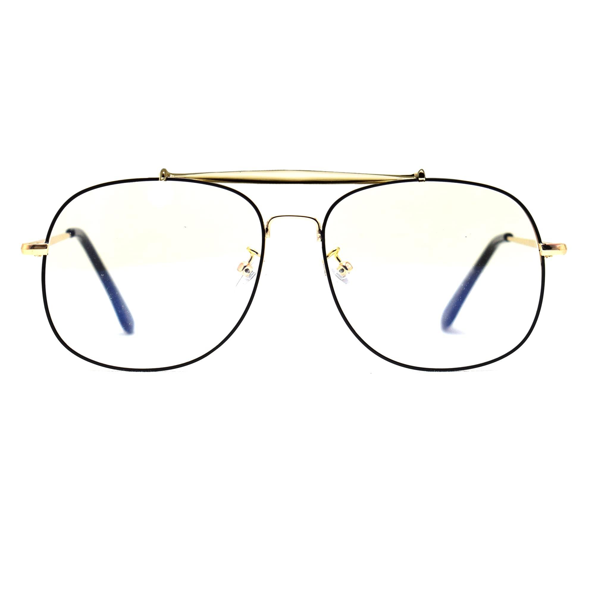 Peter Jones Peter Jones Square Medium Computer Glasses for Men Women with Zero Power Blue Light Blocking Lenses (SIZE MEDIUM) AG231
