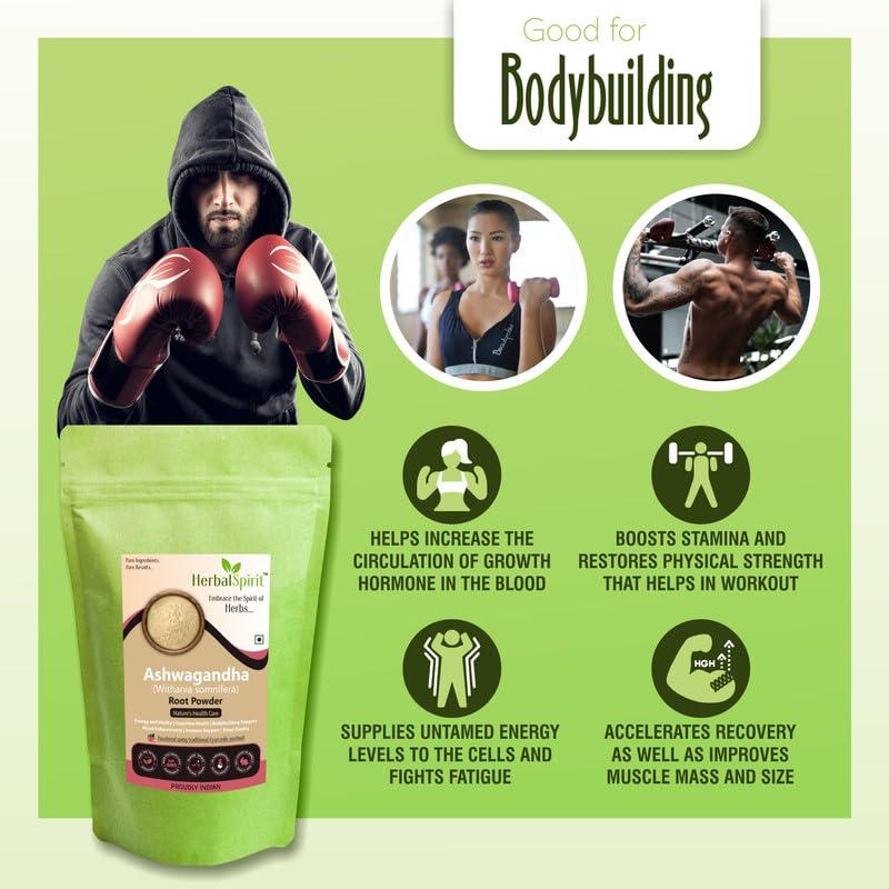 HerbalSpirit Herbal Spirit Ashwagandha Powder Organic, 900gm | Ashwagandha Churna Powder | Aswagandha or Ashwagandha Root Powder | Organic Ashwagandha Powder | Organic Ashwagandha Powdered