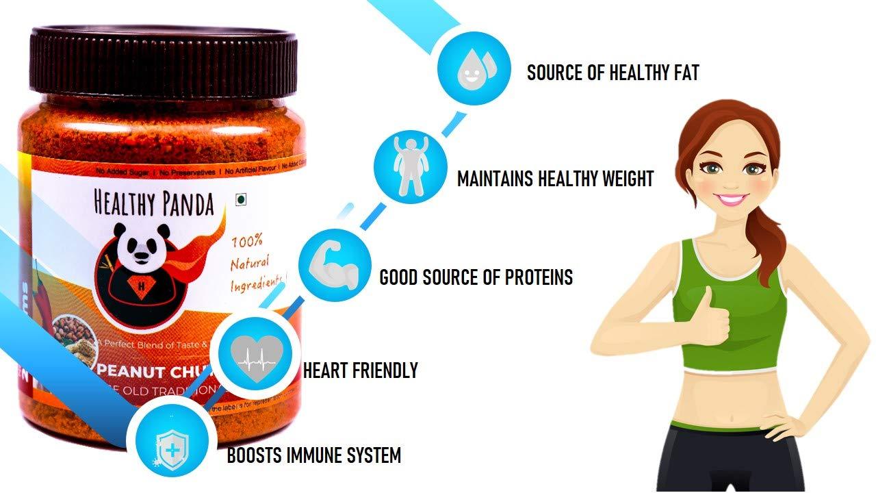 HEALTHY PANDA HEALTHY PANDA Pounded Peanut Garlic Chutney Powder/Groundnut Chutni Powder Also Famously Known As Shenga Chatni (100% Natural & Healthy) (2KG)