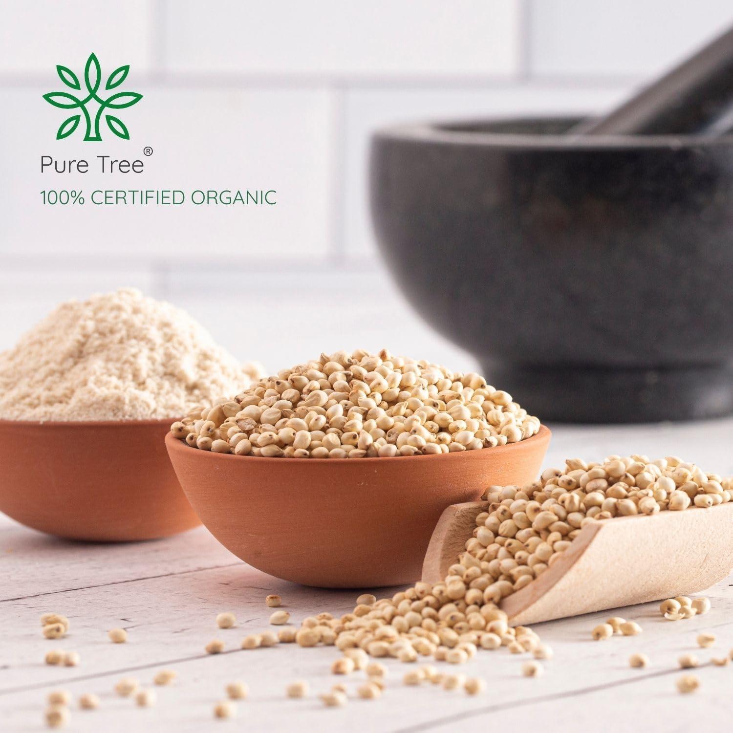 Pure Tree Pure Tree Certified Organic Jowar Millet | 900 g | Sorghum Millet | Jawari Whole Grain | Jowar Organic Unpolished Millet Jonnalu | Gluten-Free Organic Millet