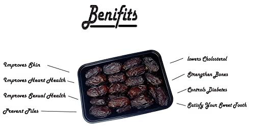 ifah Ifah Original Kalmi Saudi Dates 1kg (Pack of 2 Boxes 500g Each) | Rich in Nutrients