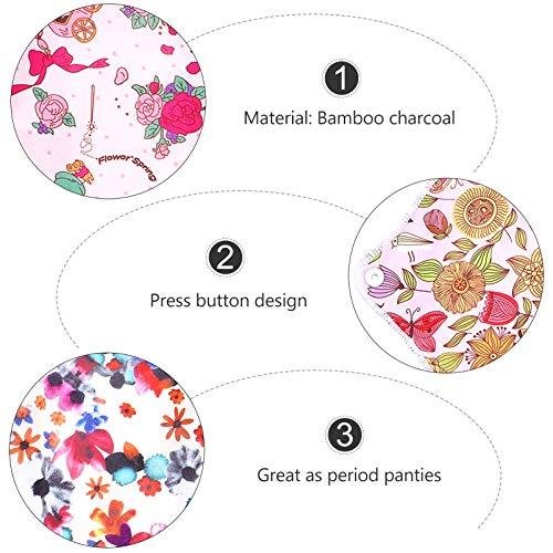 Artibetter ARTIBETTER 5pcs Menstrual Pads Sanitary Pads Washable Bamboo Menstrual Cloth Pads Incontinence Pads for Women Girls