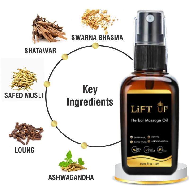 WVHC Lift Up Oil for Men | Ayurvedic Medicine - For Stamina, Muscle Growth, Immunity Massage oil -100ML