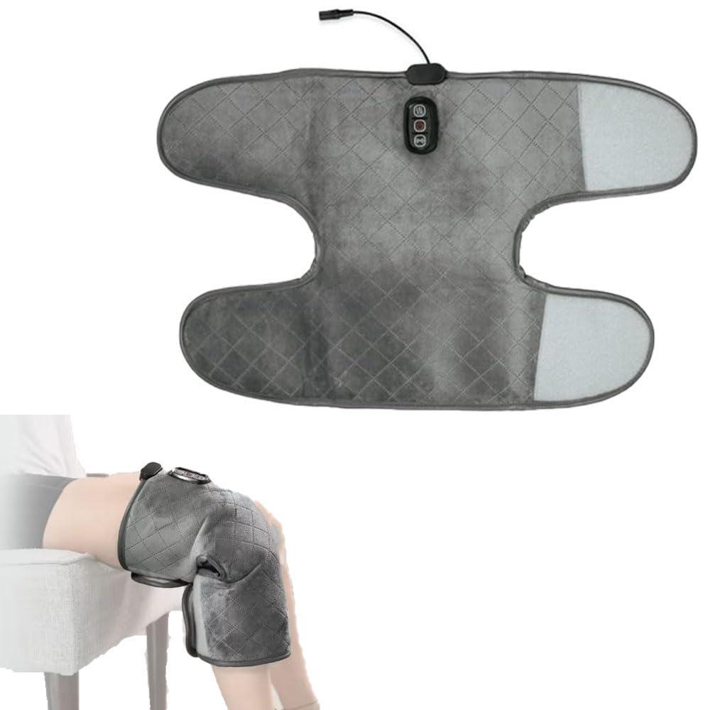 AWOKZA AWOKZA Knee Wraps Massaging Heated Knee Brace Wrap, Therapeutic Electric Heating Pad,Heat & Massage 2 Heat & 5 Message Settings for 10 Relaxing Combinations Massager for Muscles Pain Relief
