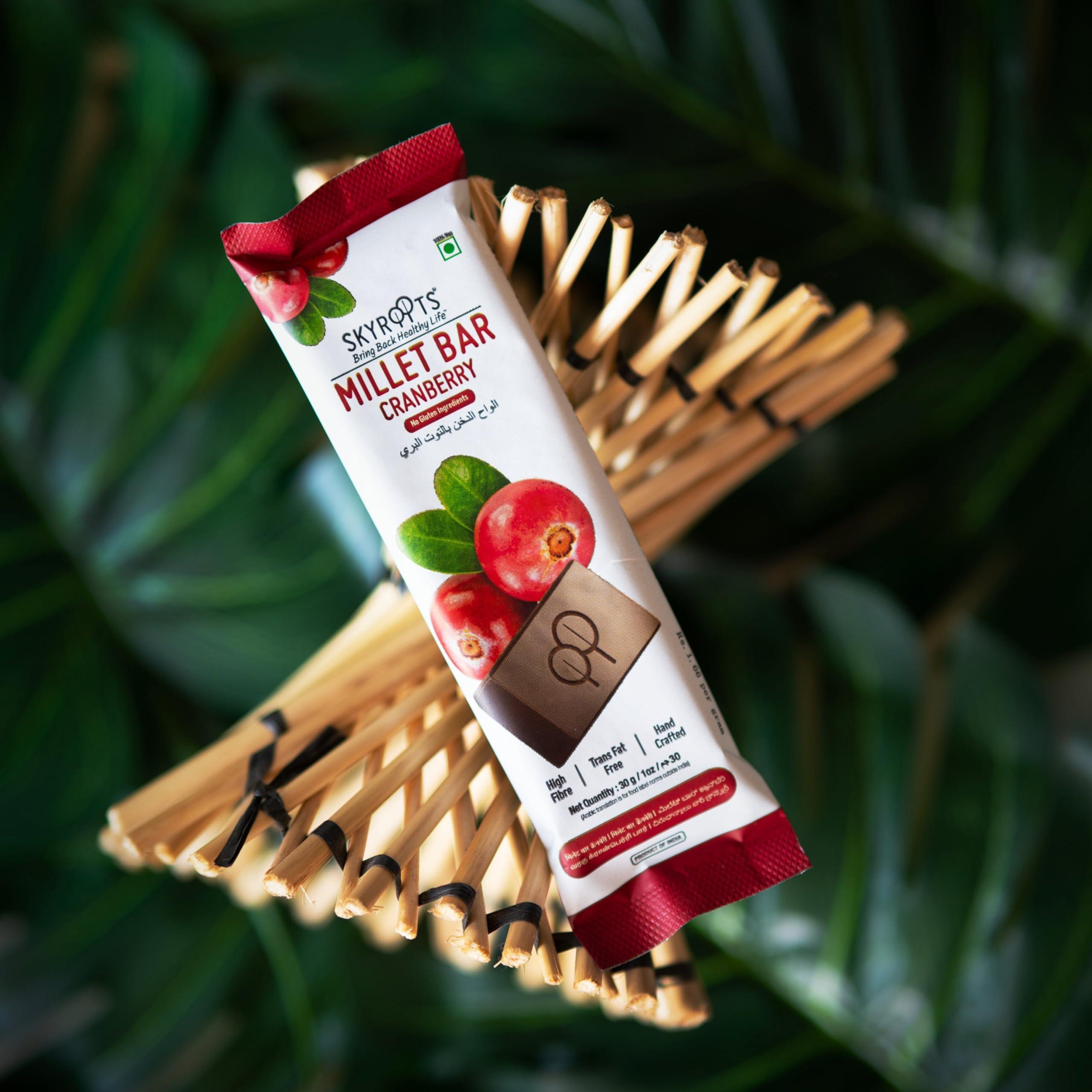 SKYROOTS Skyroots Walnut Millet Bar 240gms Millet Bars (Walnut & Canberry)