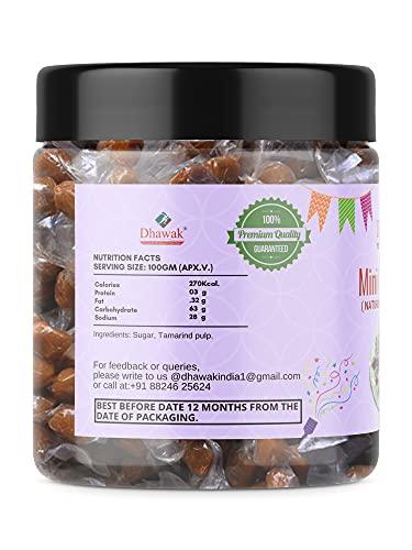 DHAWAK Dhawak Imli Candy, Khatti, Methi Imli, Tamarind Twist Candy 250 gms, Tamarind Candy [Jar Pack]