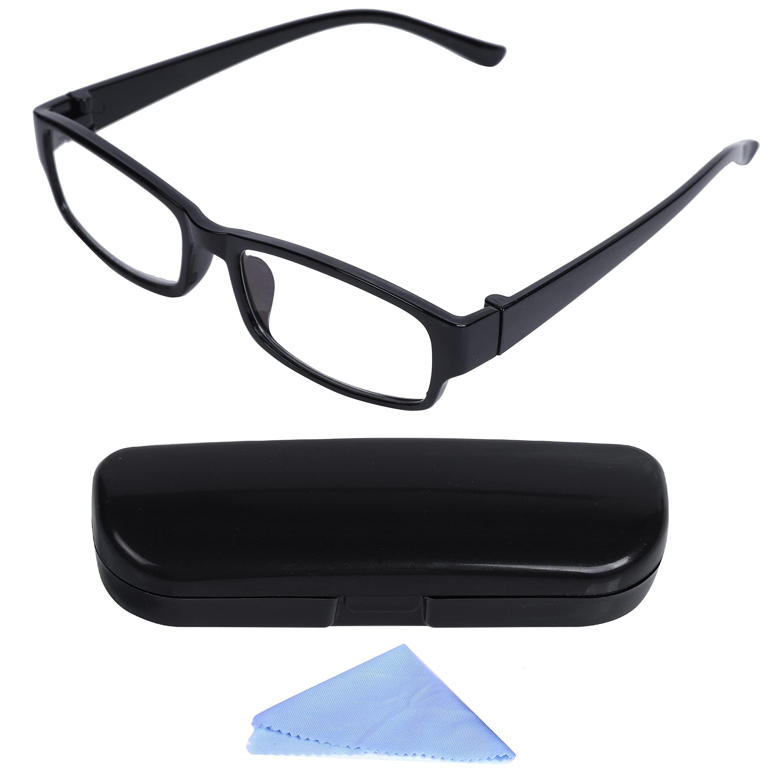 HENIJ HENIJ One Power Readers Glasses, Read Small Print and Computer Screens Adjustable Eye Glasses Flex Clear Focus Auto Adjusting Optics for Women and Men With Case and Cloth (Pack of 2)