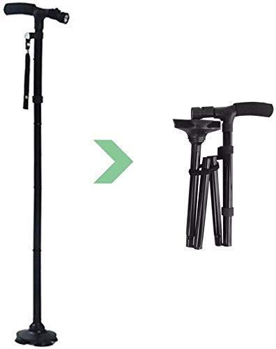 Oneclickshopping Professional LED Light Folding Telescopic Trekking Poles Hiking Cane Walking Stick