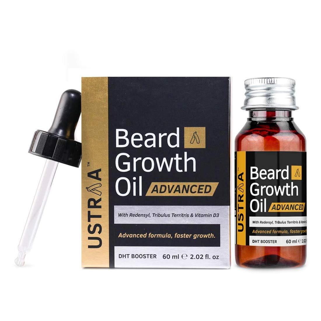 Ustraa Ustraa Beard Growth Oil Advanced-60Ml-Lab Tested To Increase Beard Growth Rate By 40%,One Of Best Beard Growth Oil Patchy Beard Issues, Redensyl & Dht Booster,No Sulphates,No Mineral Oil