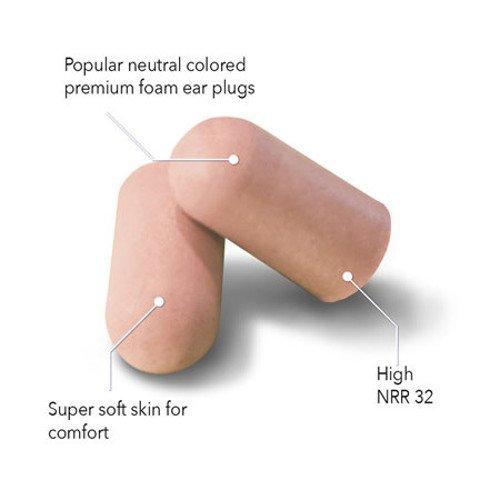 HEAROS HEAROS Ultimate Softness Series Ear Plugs, Beige, 56 Pair