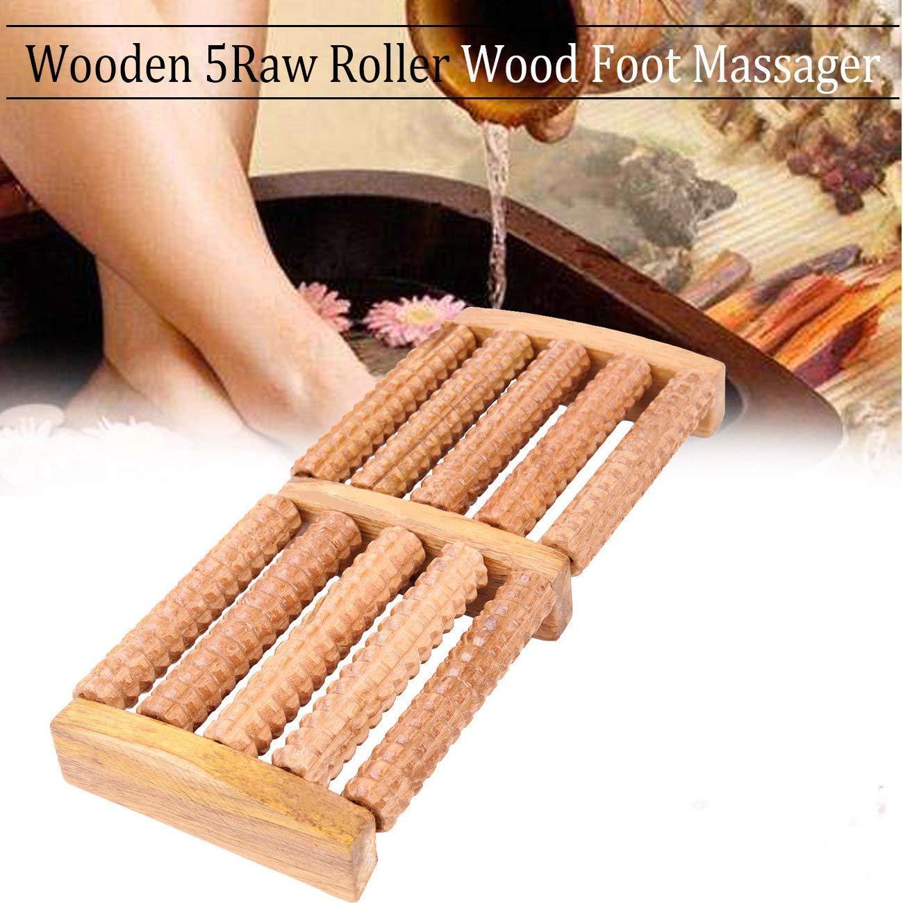 NAMRA NAMRA® Wooden Dual Foot Massage Roller for Overall Relaxation and Relief Acupressure Foot Board(1)