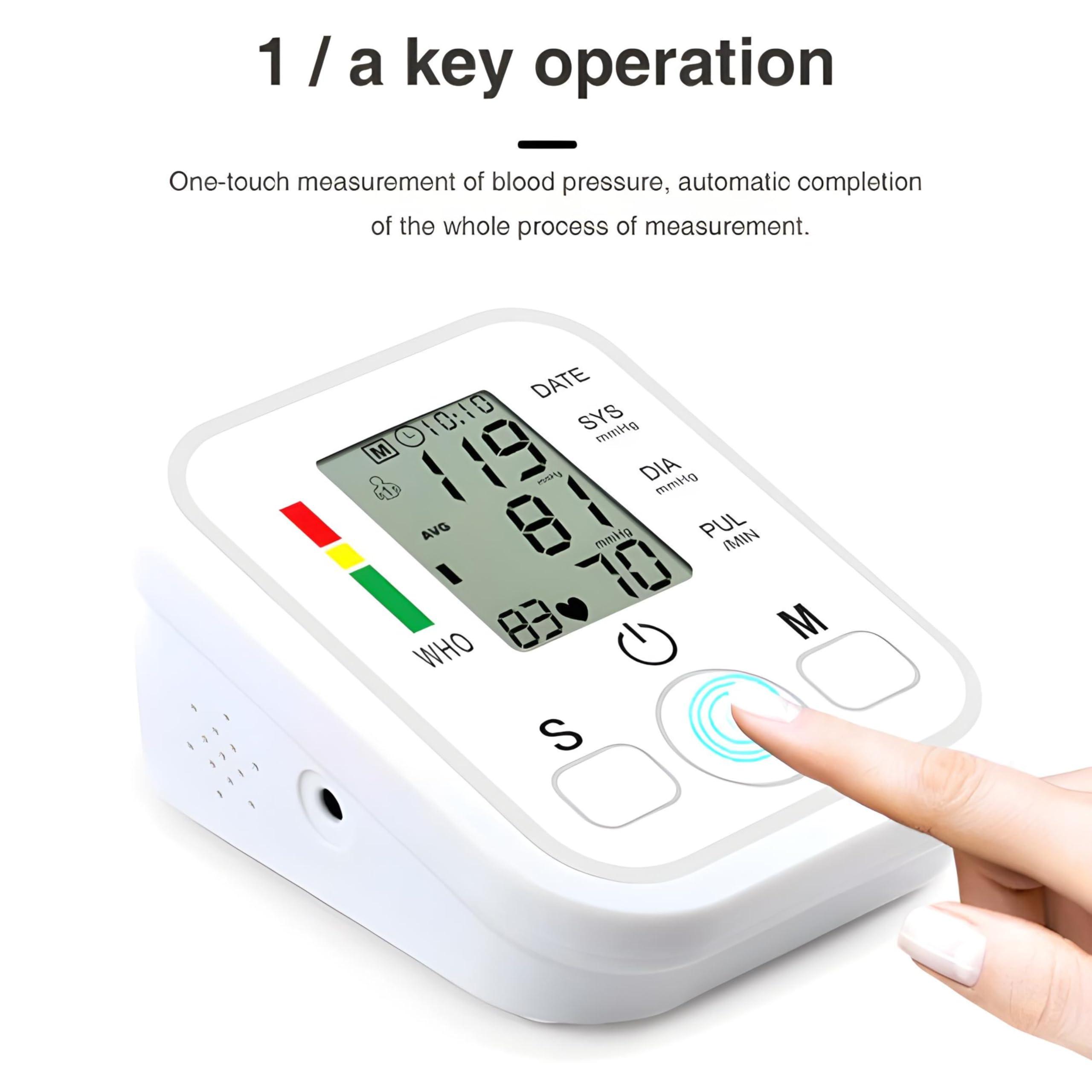 Aika Aika AK-555 Digital BP Monitor Upper Arm Instrument Machine for Blood Pressure Measurement Home Use. Fully Automatic, Digital Display with Talking Intellisense Technology Cuff Kit For Home Best Most Accurate Measurement (White, 3 Month Warranty)