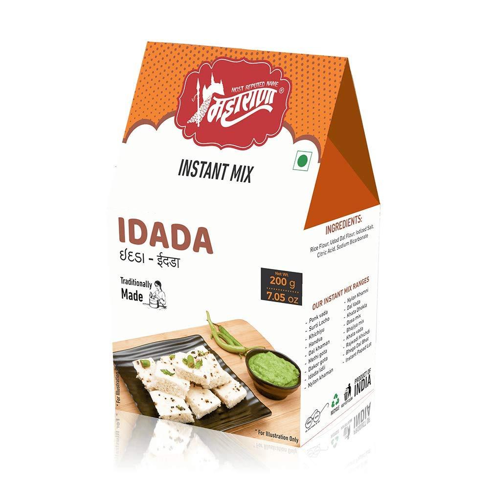 MAHARANA Maharana Gujrati Khatta idada- Made with Softest and Spongiest White Steamed Dhokla Or Idada Taste of Spicy & Tangy Snacks Hot Along with Green Chutney Escorted by As Breakfast. (10)