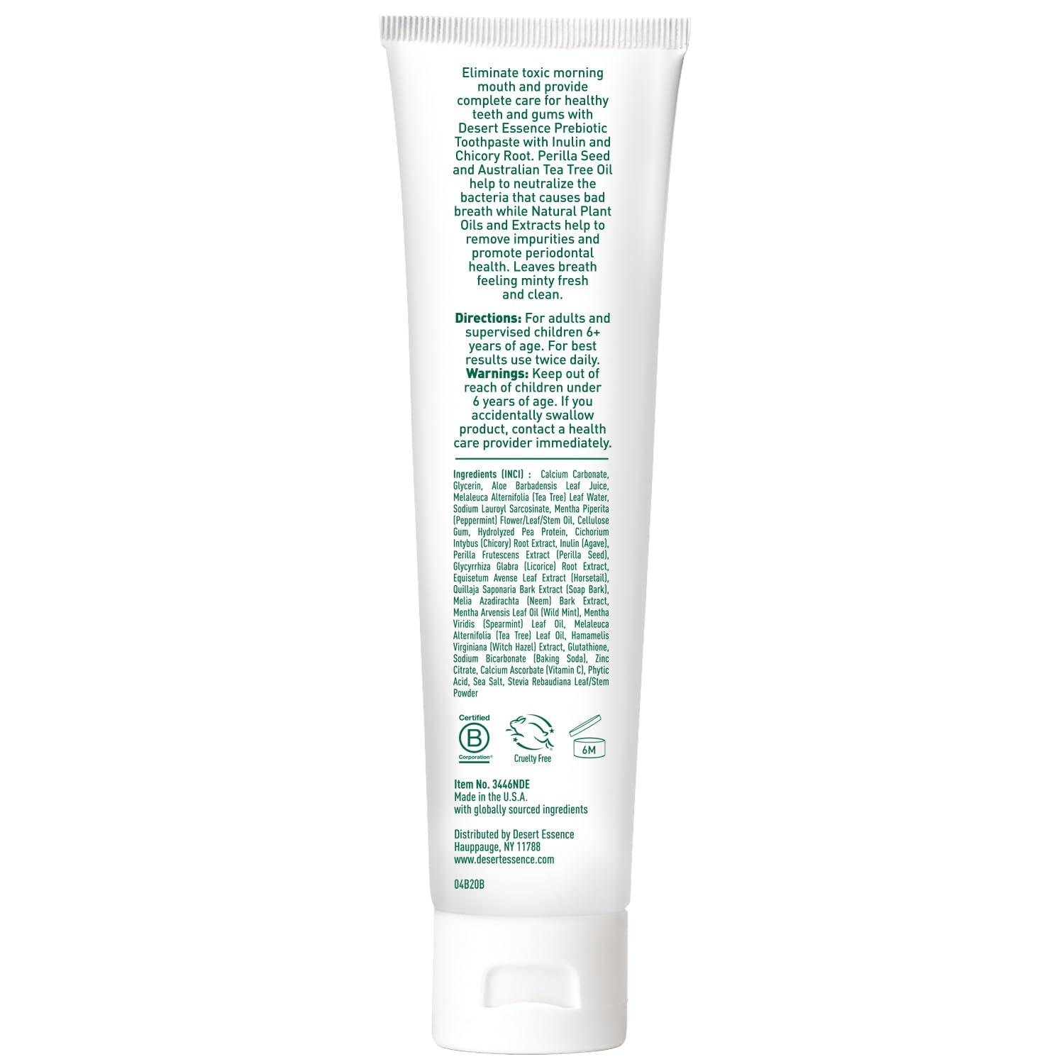 Desert Essence Desert Essence Prebiotic Plant Based Toothpaste Mint, 6.25 Oz