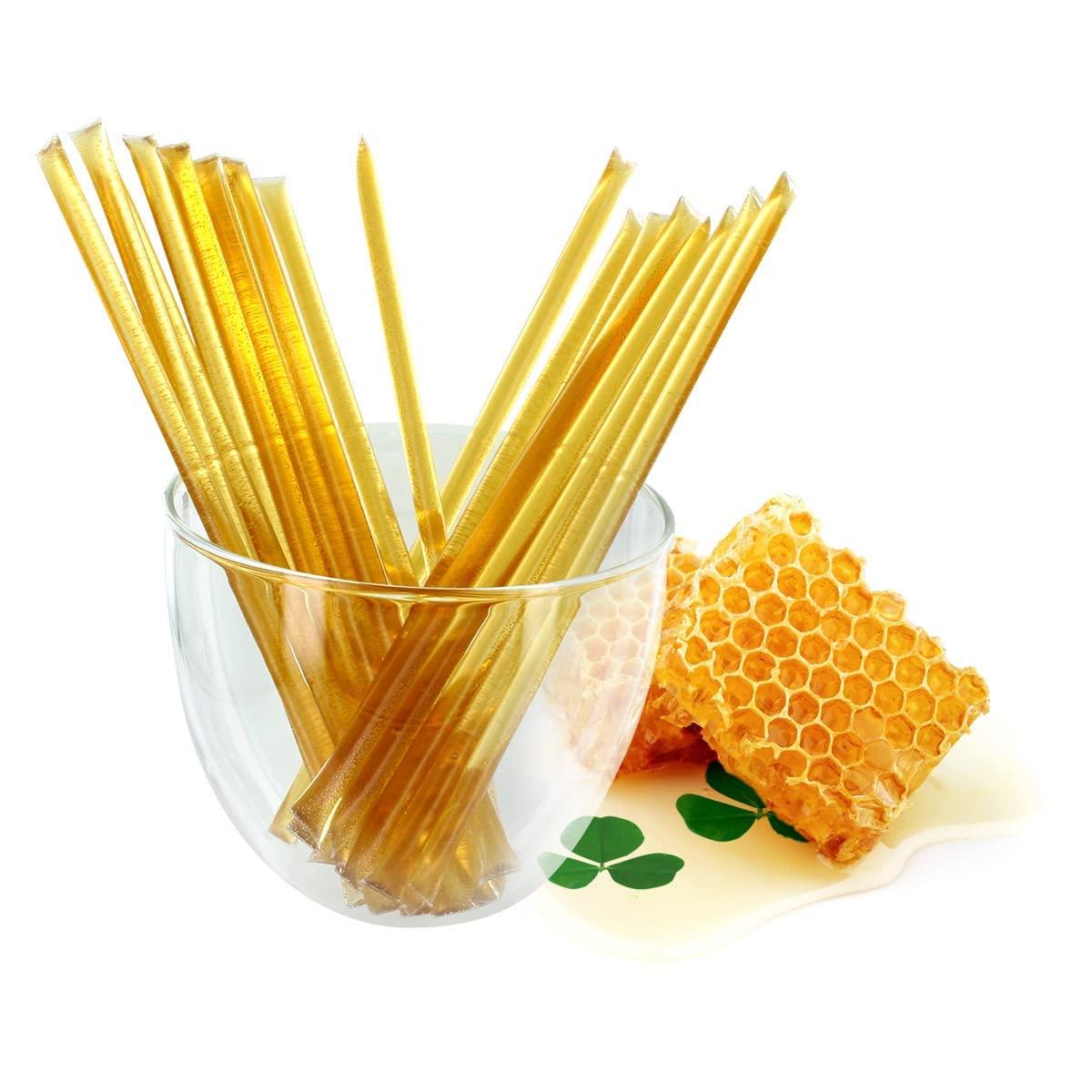 HR HONEY ROOTS HONEY ROOTS Acacia Honey Sticks: Pure, Organic, and Convenient Snack Pack for Kids and Adults - Bundle of 16 Sticks
